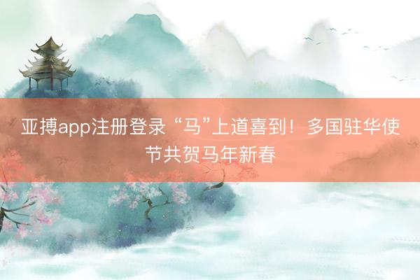 亚搏app注册登录 “马”上道喜到！多国驻华使节共贺马年新春